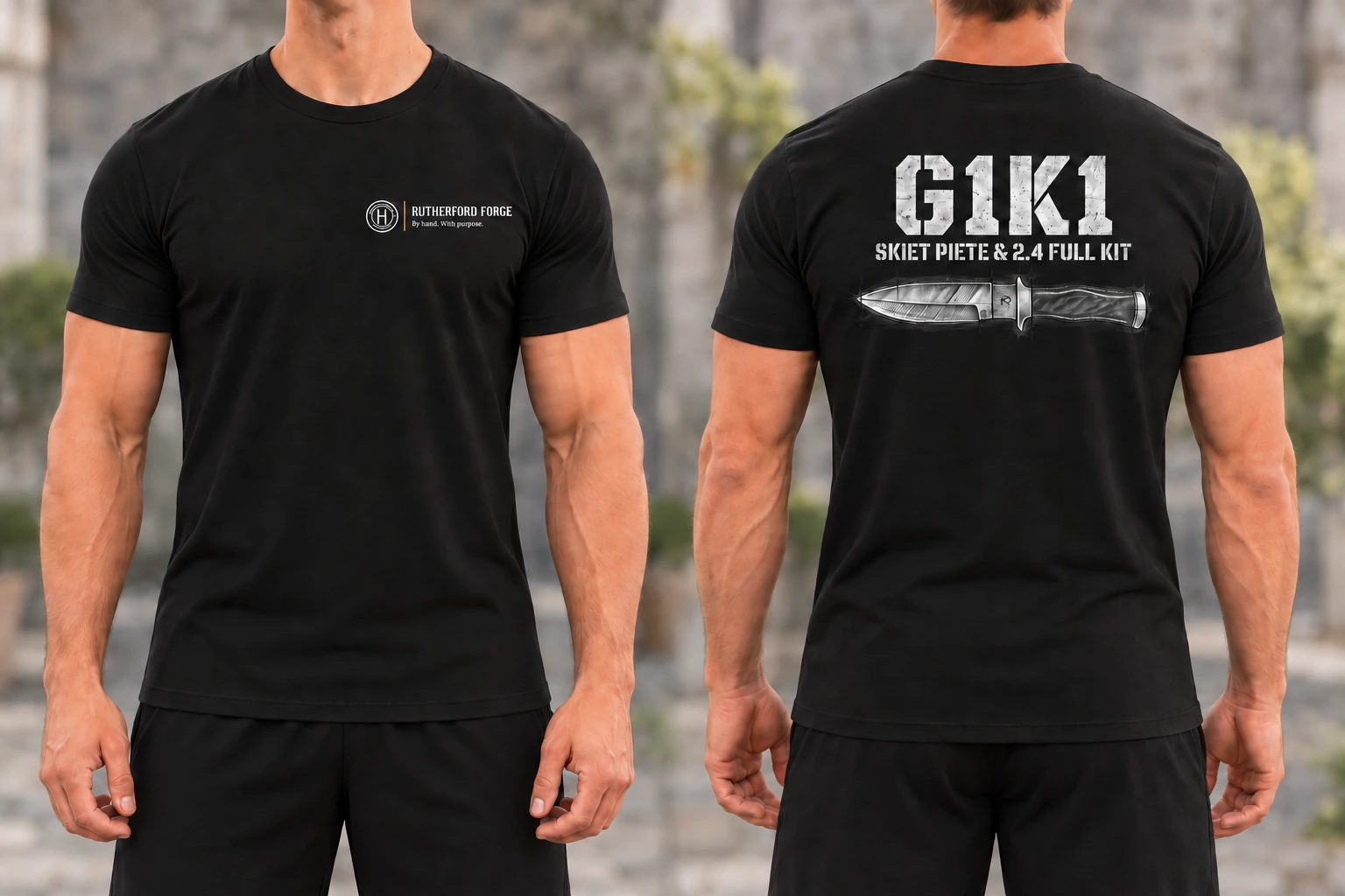 G1K1 Skiet Piete and 2.4 Full Kit shirt, front and back