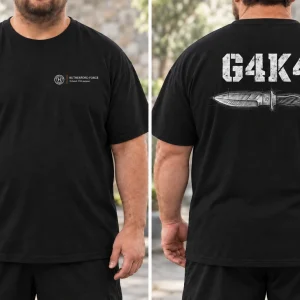 G4K4 Knife T-shirt, front and back