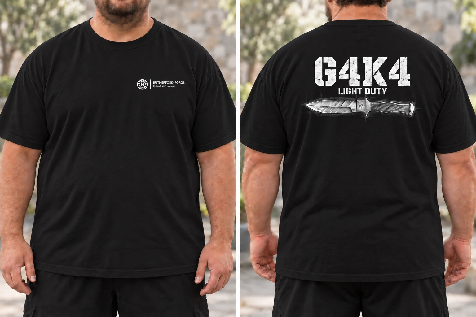 G4K4 Light Duty shirt, front and back